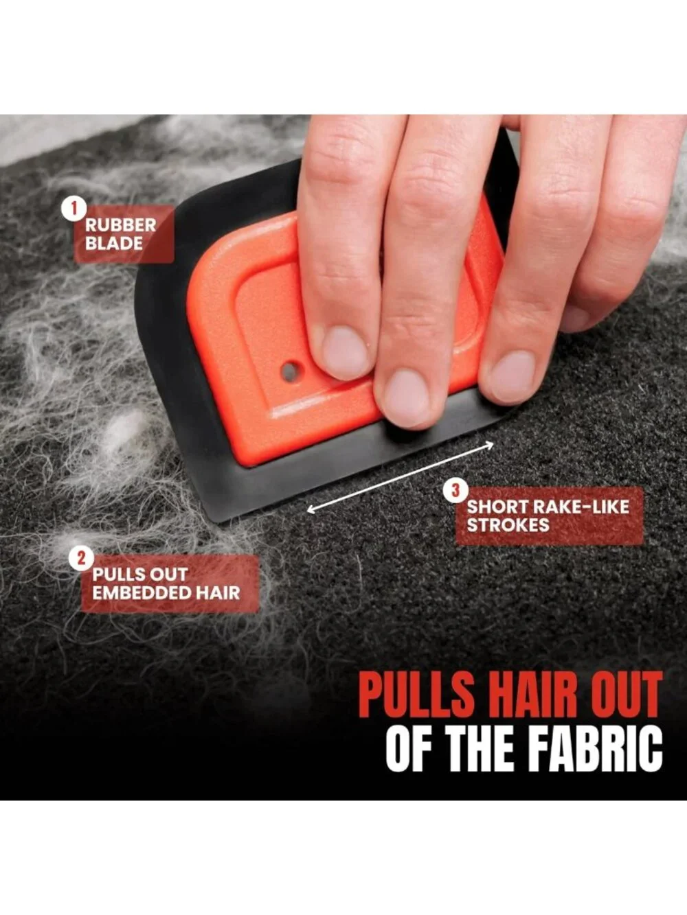Mini Pet Hair Detailer | Reusable Fur Remover for Car, Carpet, Couch & Furniture